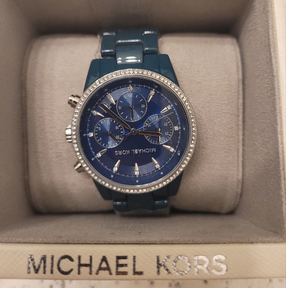 Michael Kors Blue Chronograph Watch